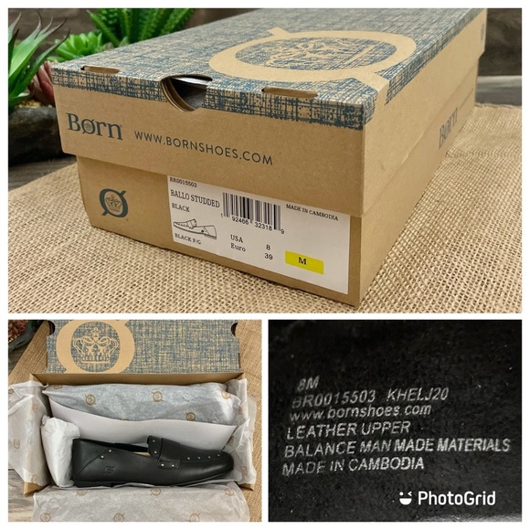 NIB Born Ballo Studded Leather Loafer - Picture 2 of 13